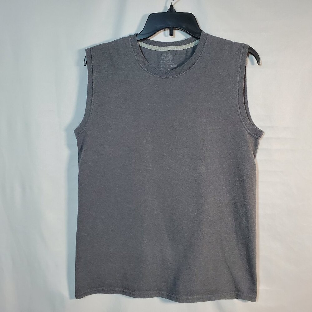 Fruit of the Loom Men's Sleeveless Dark Gray Muscle Shirt Size Small